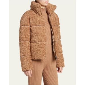 MONCLER Segura Teddy Shearling Puffer Jacket Size 1 NWT!